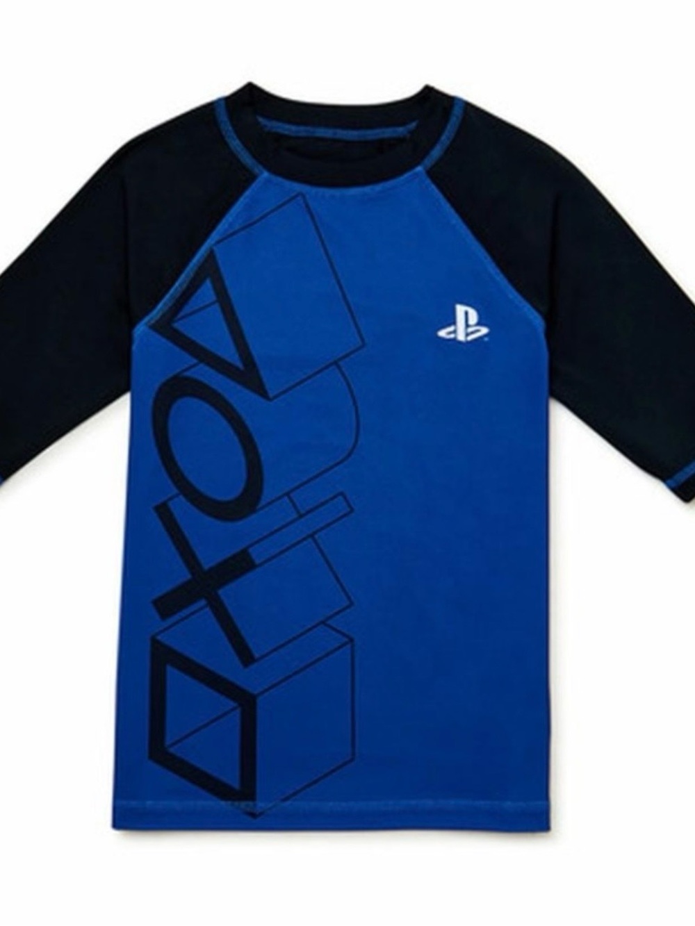PlayStation Blue & Black Logo Raglan Tee